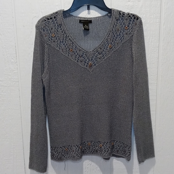 BCBG MaxAzaria sweater XL grey detailed - Picture 5 of 11
